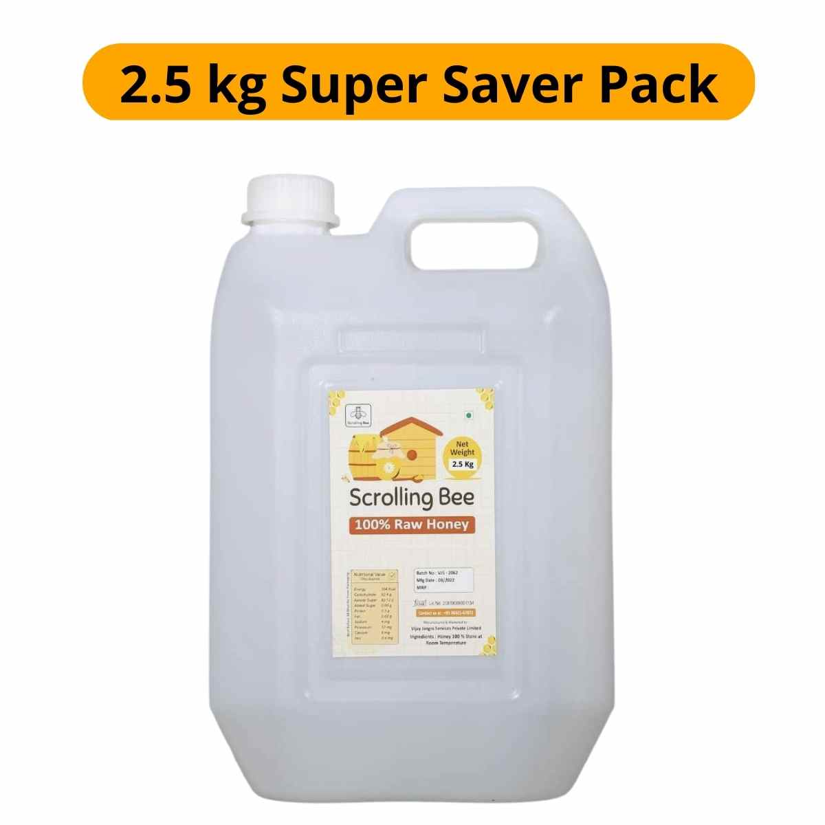 2.5 Kg Raw Honey - All Types Available